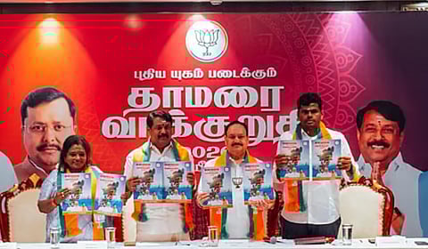 BJP manifesto promises Deepam on Thiruparankundram hill, Thaipoosam as state festival
