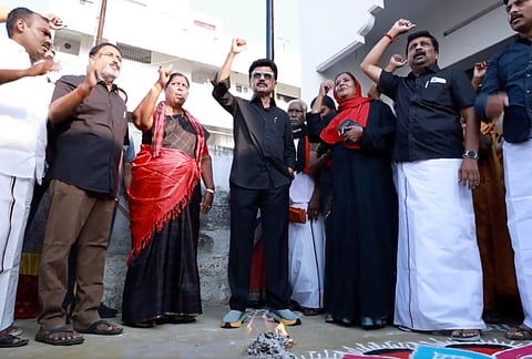 ‘This fire will bring BJP to its knees’: CM Stalin burns Delimitation Bill in protest