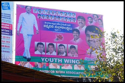 On KCR’s 63rd birthday, people made to endure celebratory posters