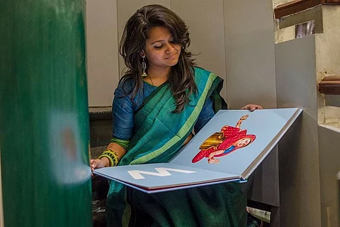 With billboard-style illustrations, ABC Desi alphabet book has a distinctly Indian flavour