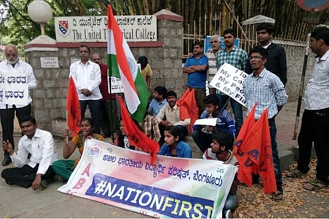 ABVP, right-wing groups protest Amnesty’s Bengaluru event on rights violations in Kashmir