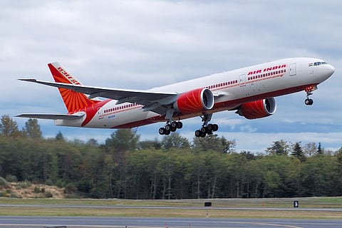 An Air India flight taking off