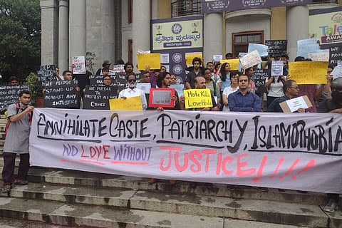 Scores protest in Bengaluru against hate crimes due to casteism, Islamophobia