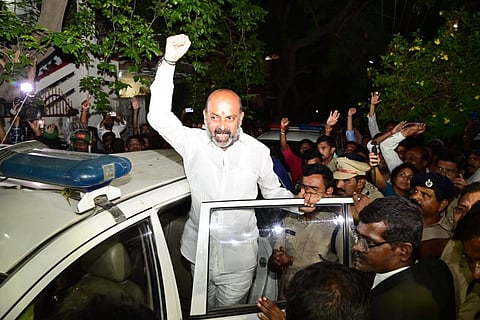 Bandi Sanjay at the time of his arrest