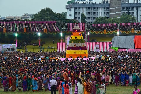 Telangana's 'Maha Bathukamma' sets world record with over 9,000 participants
