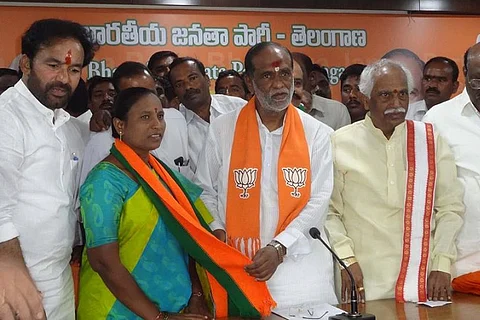 Denied TRS ticket for Telangana polls, MLA Bodiga Shobha defects to BJP