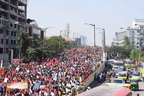 Underpaid and fed up, women who keep govt’s welfare schemes running protest in Bengaluru