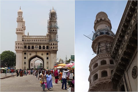 Why did part of Charminar fall off? Government bodies blame each other