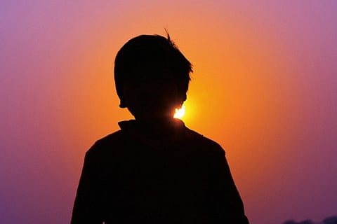 Silhouette of a boy