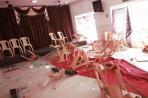 RSS members allegedly vandalise prayer hall in Coimbatore decked up for Christmas
