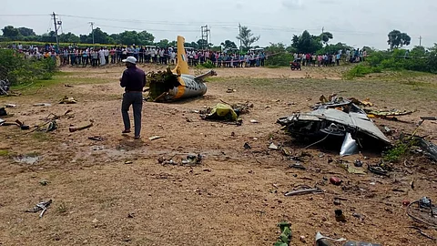 IAF training aircraft that crashed in Chamarajanagar