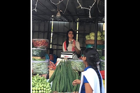 Telugu star Rakul Preet sells vegetables at Hyderabad market to help Chennai
