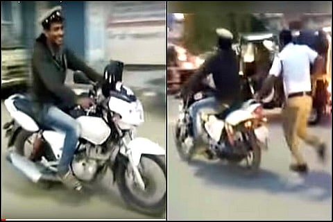 Drunk man steals policeman’s bike in K’taka, rides away for a kilometre before he’s caught