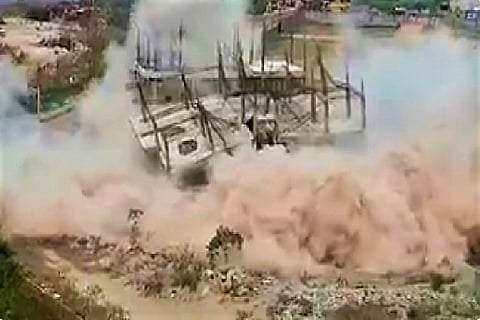 Still standing: Hyderabad municipality's second attempt to implode illegal building fails