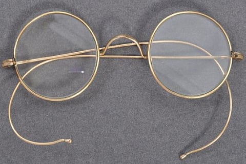 Gandhi gold spectacles