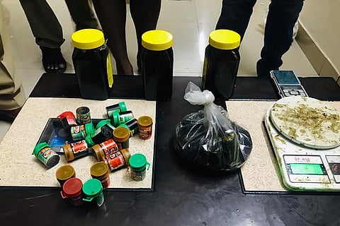 2 litres of ganja oil worth Rs 7.8 lakh seized in Hyderabad, two held