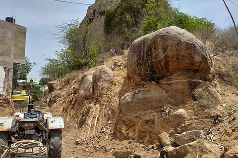 Construction work at Golconda Fort's moat in Hyd, activists say this weakens it