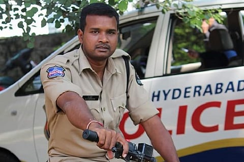 Hyderabad cop caught on camera inappropriately touching protesting doctor suspended