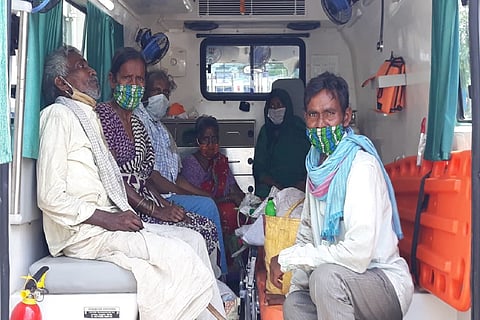 Six people from AP and Telangana who accidentally arrived in Thiruvananthapuram.