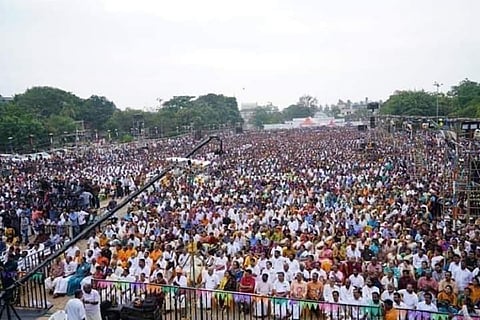 A show of strength at Ayyappa Bhakta Sangamam: Sanyasis and right wing leaders come together