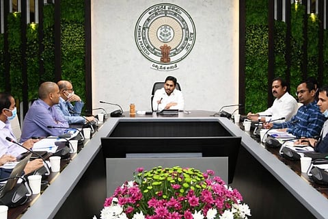 Jagan Mohan Reddy at a COVID-19 review meeting