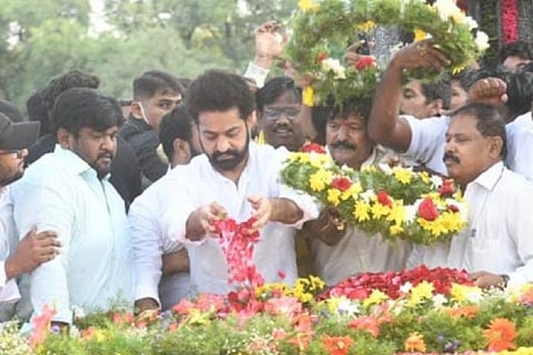 Actor Jr NTR pays tribute late actor turned politician NTR