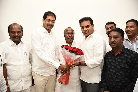 10th Congress legislator defects to TRS in Telangana, meets KTR
