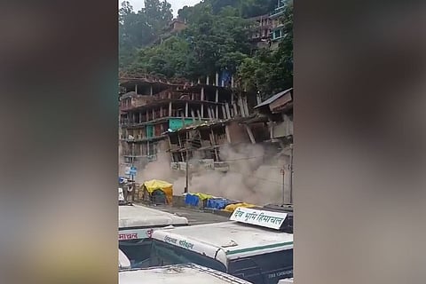 A picture of landslides in Kullu district in Himachal Pradesh