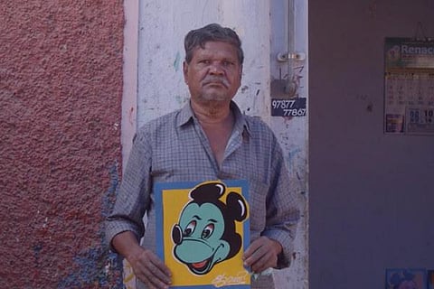 Madurai's Mickey Man: The artist who paints cartoons all over the city's auto-rickshaws