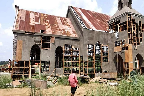 Hindu right wing groups destroy church film set of Tovino movie in Kalady