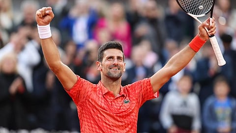 Djokovic during a match in French Open