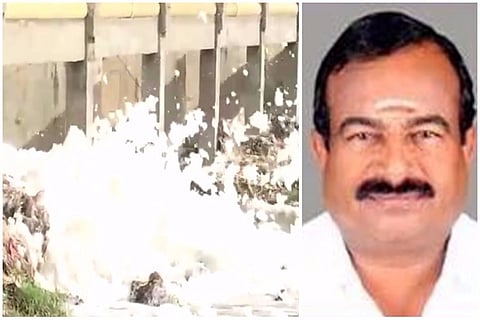 Does TN Environment Minister live in a bubble? Blames soap for toxic foam in Noyyal River