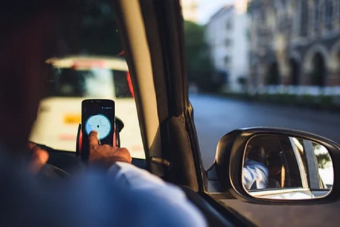An Uber driver