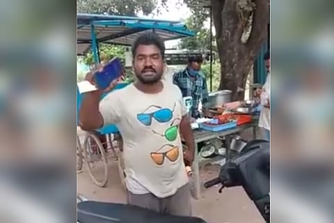 Screenshot of Om Prathap from the video