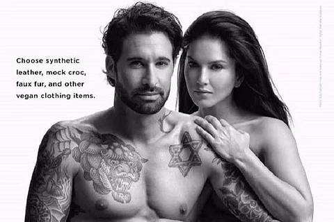 Sunny Leone, husband Daniel Weber promote animal-free fashion in PETA ad