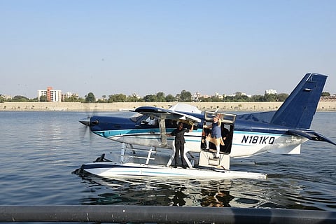 Gujarat polls: Modi takes 'first-ever' seaplane flight for campaigning