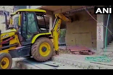 Ex-TDP MLA's building partially demolished after Vizag muncipal body serves notice