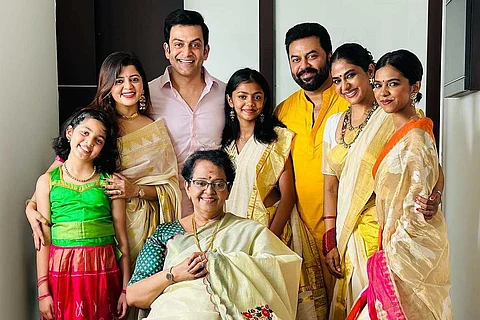 Prithviraj and his family