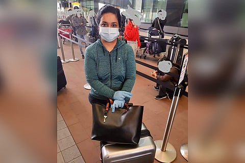 Vande Bharat passenger waiting to board flight to Kochi