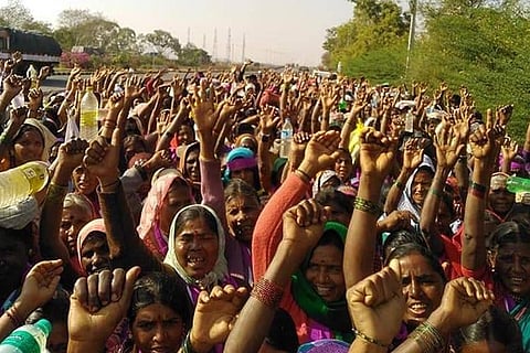 K'taka women’s march demanding prohibition arrives in Bengaluru despite tragic death