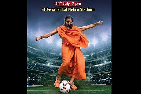 Baba Ramdev is going to play football and you can buy tickets to watch him!