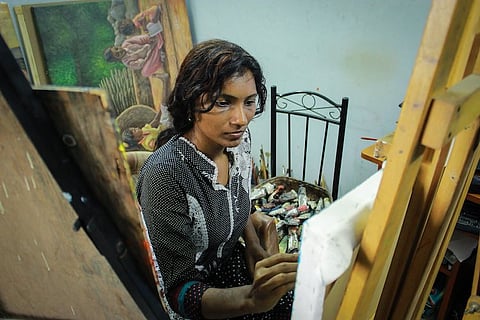 Abused for painting nudes, Chennai-based artist firm on continuing her art