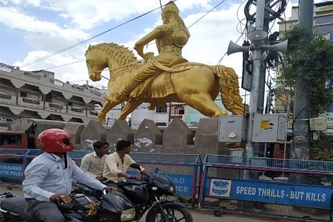BJP's Raja Singh in trouble with cops but residents support illegal statue he erected