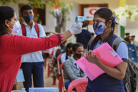 With masks and temperature checks, 7.7 lakh Karnataka class 10 students write exams