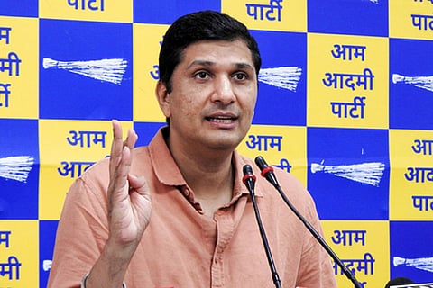 An image of Delhi AAP Minister Saurabh Bharadwaj