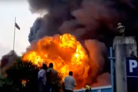 Massive fire breaks out in chemical depot in Chennai’s Madhavaram