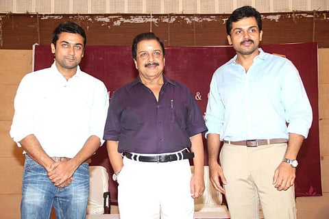Suriya eager to work in film along with brother Karthi and father Sivakumar