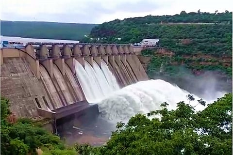 Gates of Srisailam reservoir in Andhra opened as dam sees huge inflows