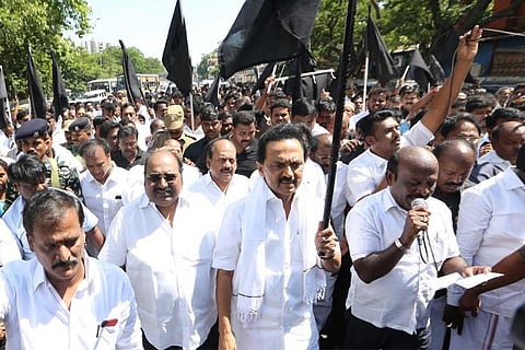 DMK vs Governor: Stalin, others detained for protesting outside Raj Bhavan