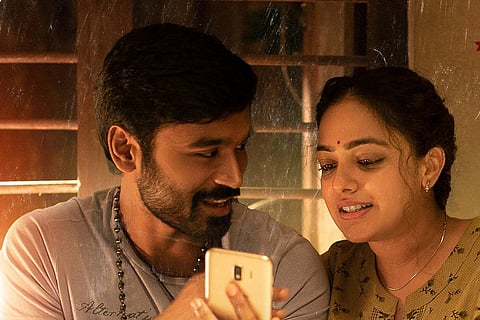 Dhanush and Nithya Menen in Thiruchirtrambalam